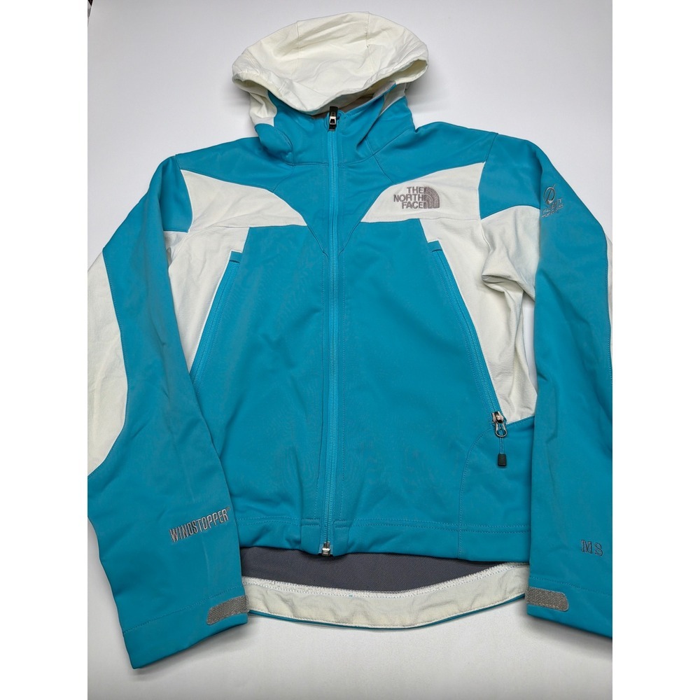 The North Face Flight Series Windstopper Jacket Womens XS Turquoise White Hooded